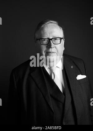 Simon Heffer in den Oldie literarische Mittagessen 05/11/19. Stockfoto