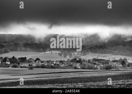 Blick auf Bodenfelde, Landkreis Northeim, Niedersachsen, Deutschland, Europa Stockfoto