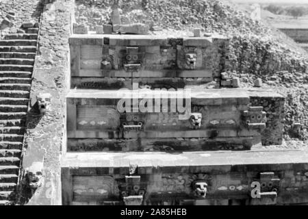 Prähistorische Stadt Teotihuacán, Weltkulturerbe der UNESCO, 1960er. Prähistorische Stadt Teotihuacán, UNESCO-Weltkulturerbe, 1960er Jahre. Stockfoto