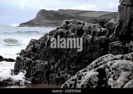 Rhoshilli Strand, Gower Penninsular, Wales Stockfoto