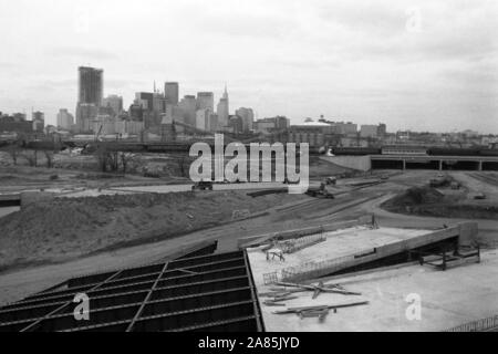 Stadtansicht von Dallas, Texas, 1960er. Blick auf die Stadt von Dallas, Texas, USA, 1960er Jahre. Stockfoto