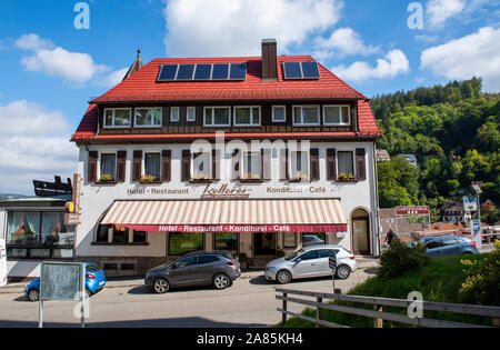 Hotel und Restaurant in Triberg, Schwarzwald Deutschland Europa EU Stockfoto