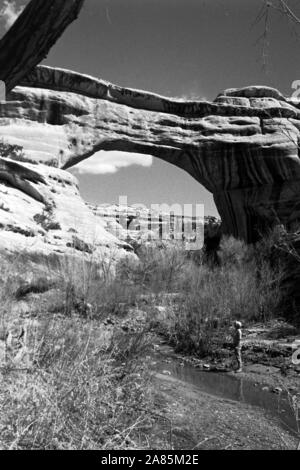 Sandsteinbogen in Utah, 1960er. Sandstein Arch in Utah, 1960er Jahre. Stockfoto