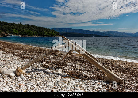 Zusammen Beach, Korfu, Griechenland Stockfoto