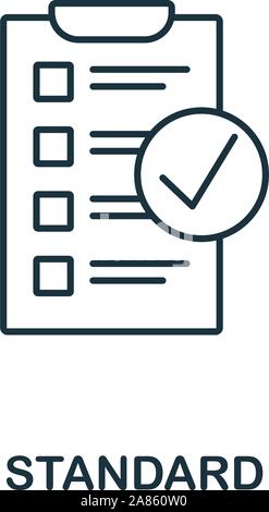 Standard Symbol Umrisse Stil. Dünne Linie kreative Standard Symbol für Logo, Grafik Design und mehr Stock Vektor