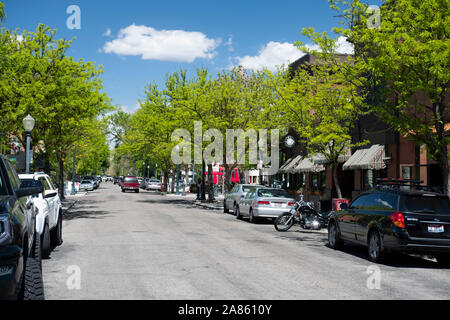 Hyde Park Nachbarschaft Boise, Idaho Stockfoto