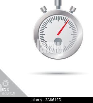 Glatten stil Stoppuhr Symbol. Sportgeräte Vector Illustration. Stock Vektor