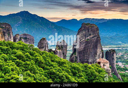 Kloster Roussanou von Meteora in Griechenland Stockfoto