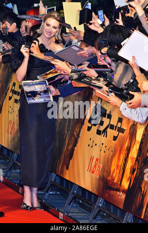 Tokio, Japan. 06 Nov, 2019. Mackenzie Davis an der 'Terminator: dunkles Schicksal" Premiere in Shinjuku Kabuki-cho am 6. November 2019 in Tokio, Japan. Credit: Geisler-Fotopress GmbH/Alamy leben Nachrichten Stockfoto