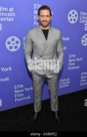 Edgar Ramirez. "Wasp Network" Film Premiere, Ankünfte, 57th New York Film Festival, USA - 05 Okt 2019 Stockfoto