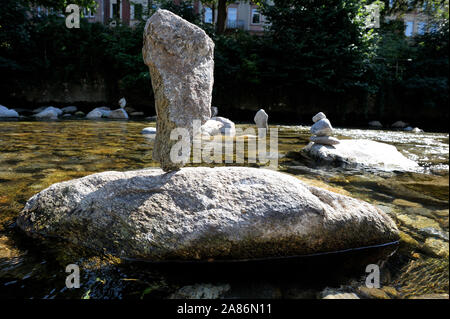 Ausgewogene Steine (Deutschland). Steine im Gleichgewicht (Deutschland) Stockfoto