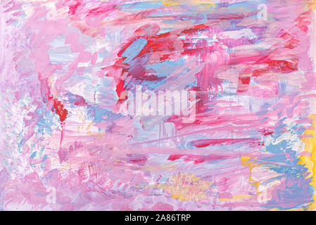 Bunte gouache Pinselstriche abstrakt Hintergrund. Stockfoto