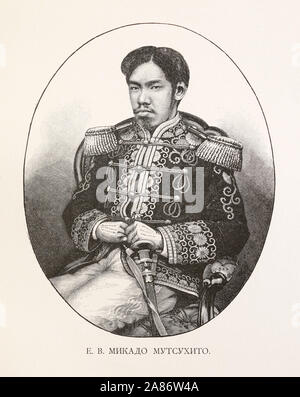 Kaiser Meiji Meiji oder das Große - Mikado Mutsuhito, Kaiser von Japan. Stockfoto