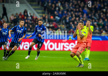 Mailand, Italien. 6 Nov, 2019. Gabriel Jesus (Manchester City) während des Turniers runde, Gruppe C, Atalanta vs Manchester City, Fussball Champions League Männer Meisterschaft in Mailand, Italien, 06. November 2019 - LPS/Fabrizio Carabelli Credit: Fabrizio Carabelli/LPS/ZUMA Draht/Alamy leben Nachrichten Stockfoto