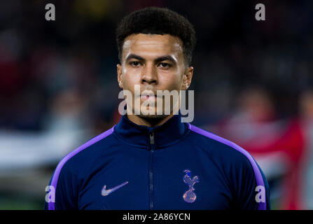 Rajko Mitic Stadion, Belgrad, Serbien. 6 Nov, 2019. UEFA Champions League Fußball, Roter Stern Belgrad gegen Tottenham Hotspur; Dele Alli von Tottenham - Redaktionelle Verwendung Credit: Aktion plus Sport/Alamy leben Nachrichten Stockfoto