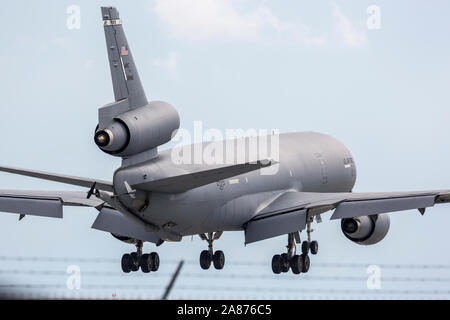 VANDALIA, Ohio/USA - 23. JUNI 2018: der United States Air Force KC-10 Extender am 2018 Vectren Dayton Airshow. Stockfoto