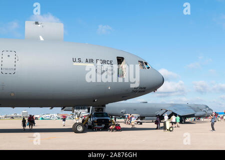 VANDALIA, Ohio/USA - 23. JUNI 2018: der United States Air Force KC-10 Extender am 2018 Vectren Dayton Airshow. Stockfoto