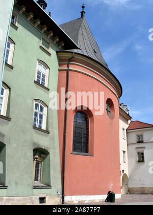 Krakau/Poland-June 4, 2019: Blick auf einen Teil der Kirche Barbara's in Krakau Stockfoto