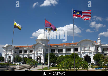 Ipoh Bahnhof durch die britischen Kolonialisten, Ipoh, Perak, Malaysia gebaut Stockfoto