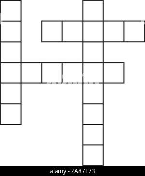 Kreuzworträtsel Kreuzworträtsel flachbild Symbol auf weißem Hintergrund. Kreuzworträtsel unterzeichnen. Stock Vektor