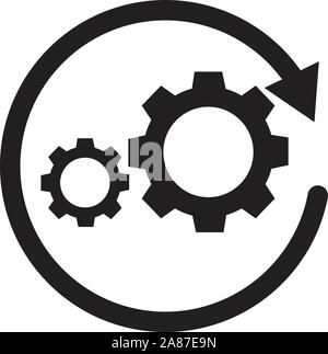 Workflow Symbol auf weißem Hintergrund. workflow unterzeichnen. Flat Style. Stock Vektor