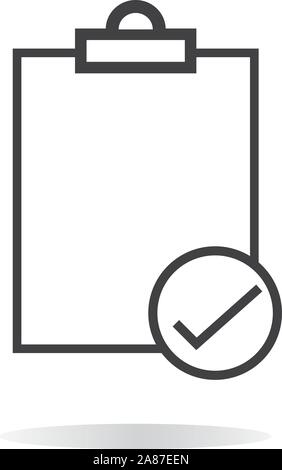 Test Symbol auf weißem Hintergrund. Test anmelden. Stock Vektor