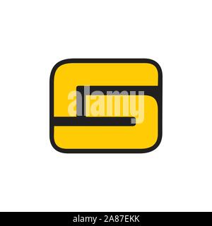 Schreiben gs geometrische Linie einfaches Logo Vektor Stock Vektor