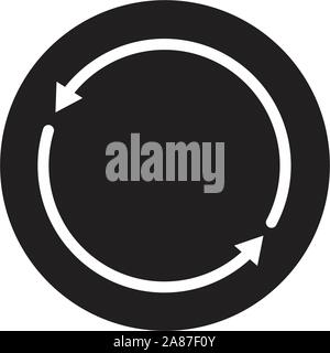 Synchronisation Symbol auf weißem Hintergrund. Synchronisation unterzeichnen. Flat Style. Stock Vektor