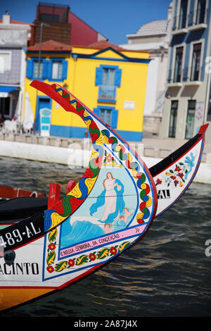 Bunte Kanalbboote, Aveiro, Portugal Stockfoto