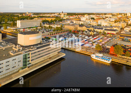 Drohnenfoto von Oulu, Finnland Stockfoto