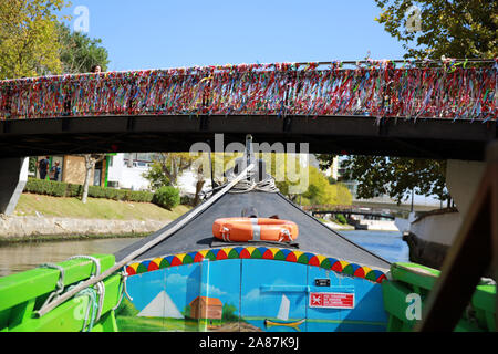 Bunte Kanalbboote, Aveiro, Portugal Stockfoto