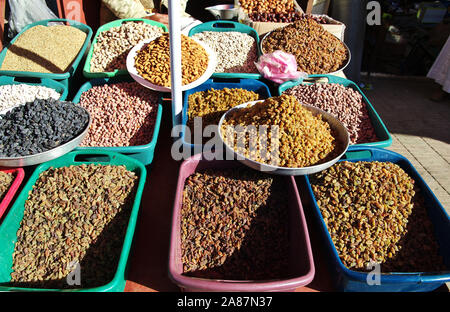 Der lokale Markt in Al-Mahwit Dorf, Jemen Stockfoto