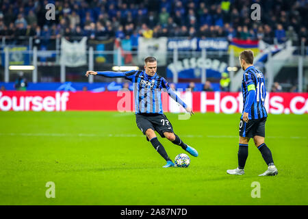 Mailand, Italien. 6 Nov, 2019. josip ilicic (Atalanta bc) während des Turniers runde, Gruppe C, Atalanta vs Manchester City, Fussball Champions League Männer Meisterschaft in Mailand, Italien, 06. November 2019 - LPS/Fabrizio Carabelli Credit: Fabrizio Carabelli/LPS/ZUMA Draht/Alamy leben Nachrichten Stockfoto