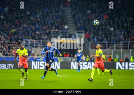 Mailand, Italien. 6 Nov, 2019. josip ilicic (Atalanta bc) während des Turniers runde, Gruppe C, Atalanta vs Manchester City, Fussball Champions League Männer Meisterschaft in Mailand, Italien, 06. November 2019 - LPS/Fabrizio Carabelli Credit: Fabrizio Carabelli/LPS/ZUMA Draht/Alamy leben Nachrichten Stockfoto