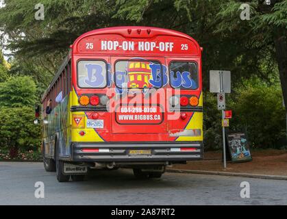 Vancouver, Kanada. 03 Sep, 2014. 03.09.2014, Kanada, Vancouver, Touristenbus Hop-on Hop-off in der Vancouver Botanischer Garten, Bus, Touristen, Sightseeing, Stadtrundfahrt, Big Bus Credit: schneefeld Fotografie | Verwendung weltweit/dpa/Alamy leben Nachrichten Stockfoto