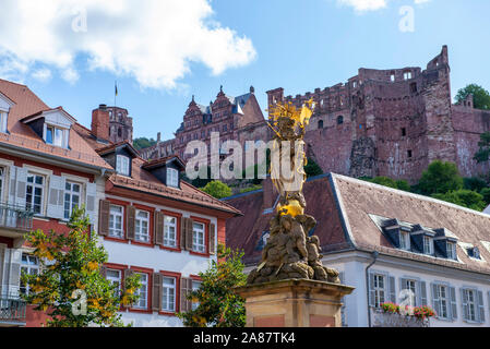 Kornmarkt in Heidelberg, im Südwesten von Deutschland Europa EU Stockfoto