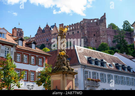 Kornmarkt in Heidelberg, im Südwesten von Deutschland Europa EU Stockfoto