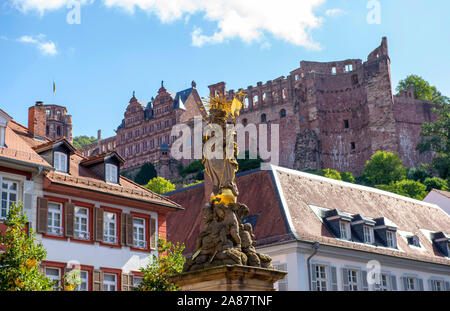 Kornmarkt in Heidelberg, im Südwesten von Deutschland Europa EU Stockfoto