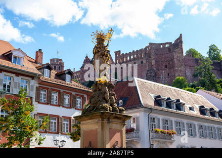 Kornmarkt in Heidelberg, im Südwesten von Deutschland Europa EU Stockfoto