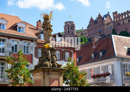 Kornmarkt in Heidelberg, im Südwesten von Deutschland Europa EU Stockfoto