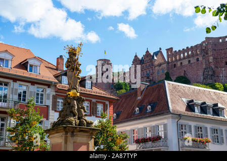 Kornmarkt in Heidelberg, im Südwesten von Deutschland Europa EU Stockfoto