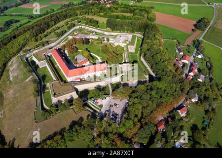 Wulzburg, fünfeckige Bastion, in der Nähe von Weißenburg, Altmühltal Naturpark, Mittelfranken, Franken, Bayern, Deutschland Stockfoto