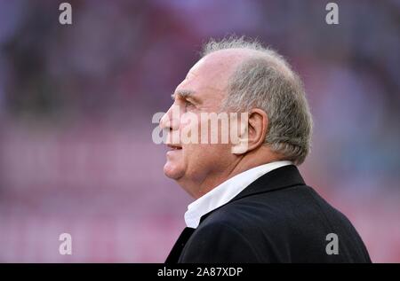 Portrait Präsident Uli Hoeneß FC Bayern München FCB, Allianz Arena, München, Bayern, Deutschland Stockfoto