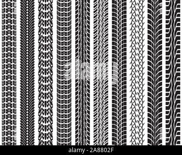 Detaillierte reifen Drucke Abbildung, nahtlose Muster Stockfoto