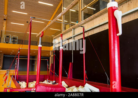 Turngeräte in einen gymnastischen Mitte in den Färöer Inseln Stockfoto