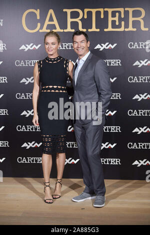 November 7, 2019, Madrid, Madrid, Spanien: Rebecca Romijn, Jerry O'Connell teilnehmen â € "Carterâ €™ AXN TV-Serie Fotoauftrag bei URSO Hotel am 7. November 2019 in Madrid, Spanien (Bild: © Jack Abuin/ZUMA Draht) Stockfoto