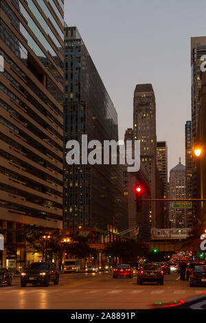 North LaSalle Street, The Loop, Chicago, USA Stockfoto