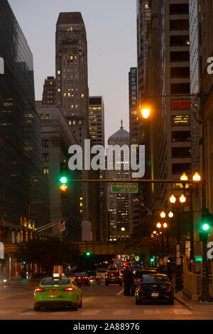 North LaSalle Street, The Loop, Chicago, USA Stockfoto