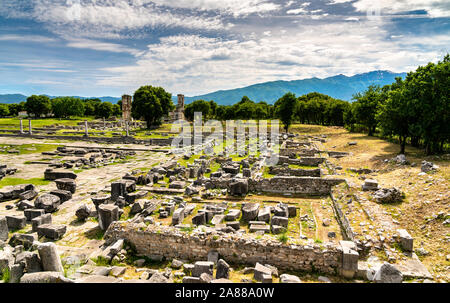 Ruinen der alten Stadt von Philippi in Griechenland Stockfoto