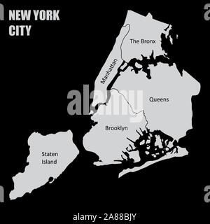 Karte von New York City Stock Vektor